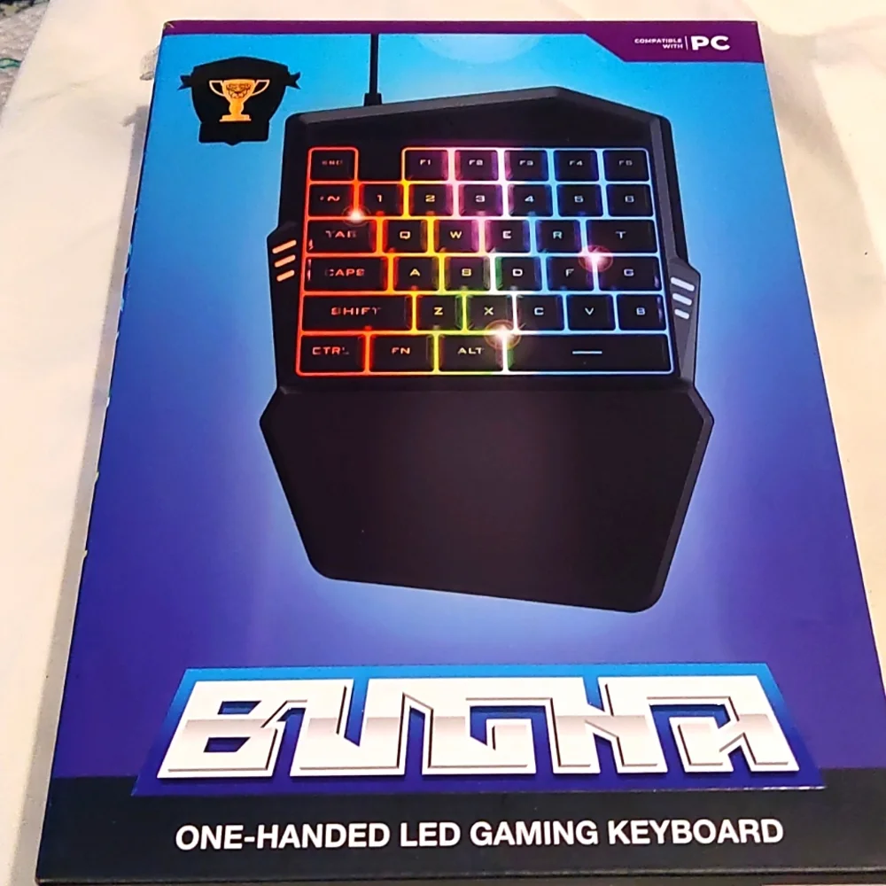 BUCHA One-Handed LED Gaming Keyboard